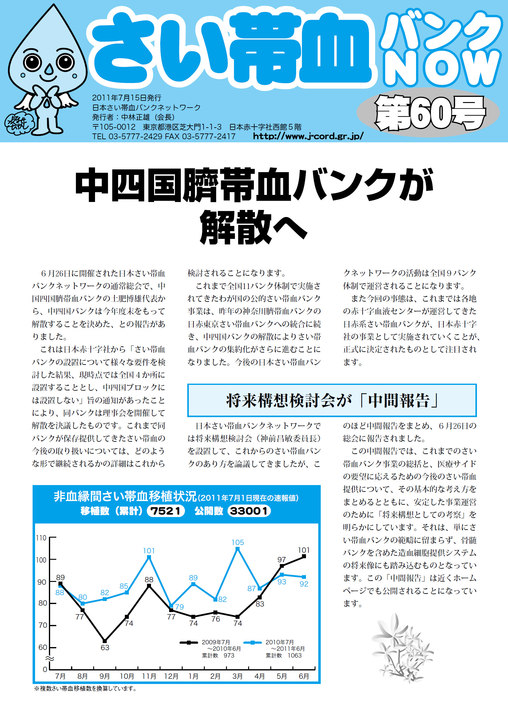 さい帯血バンクNOW！第60号のサムネイル