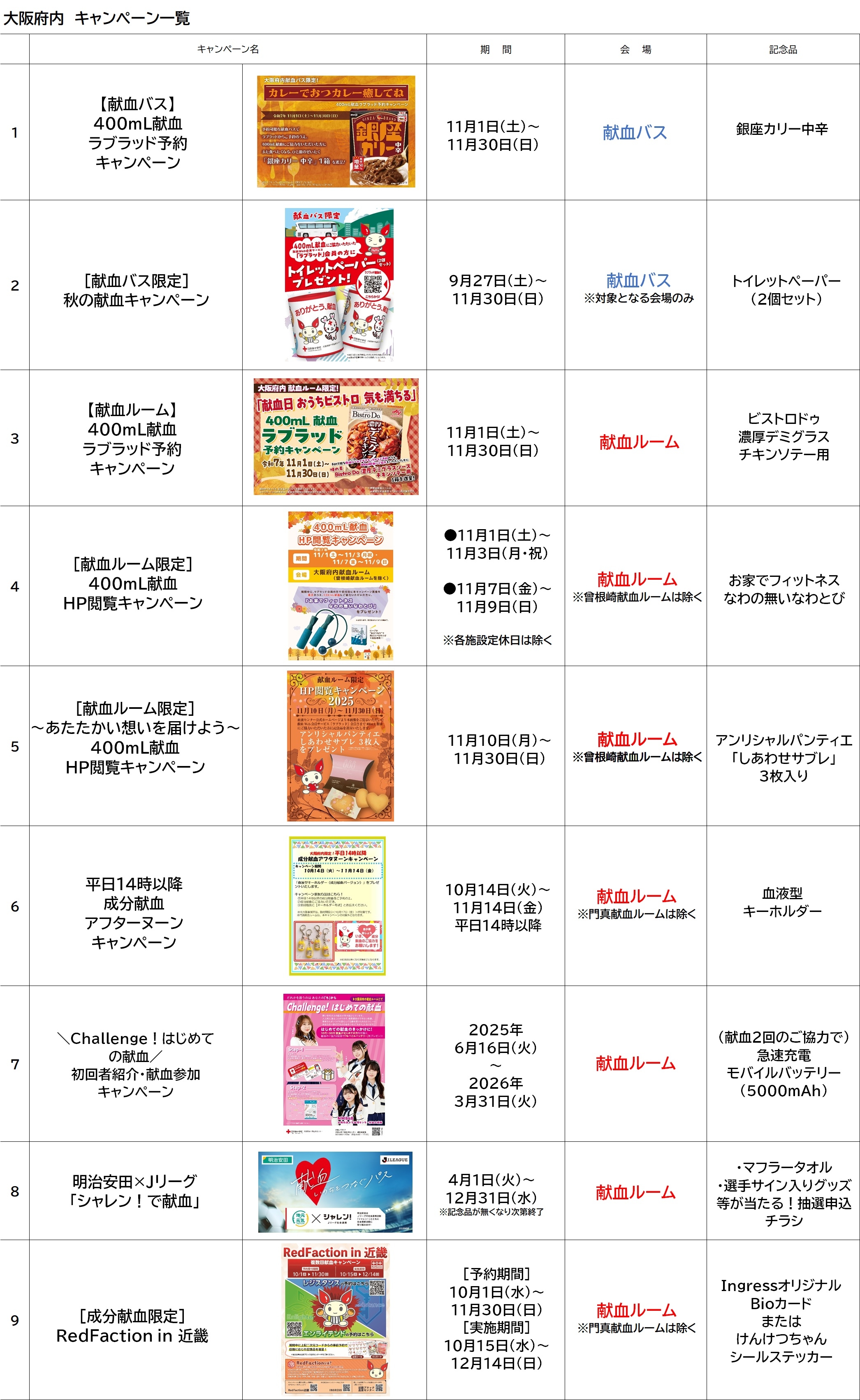 11月イベント一覧