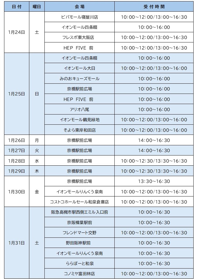 1月会場