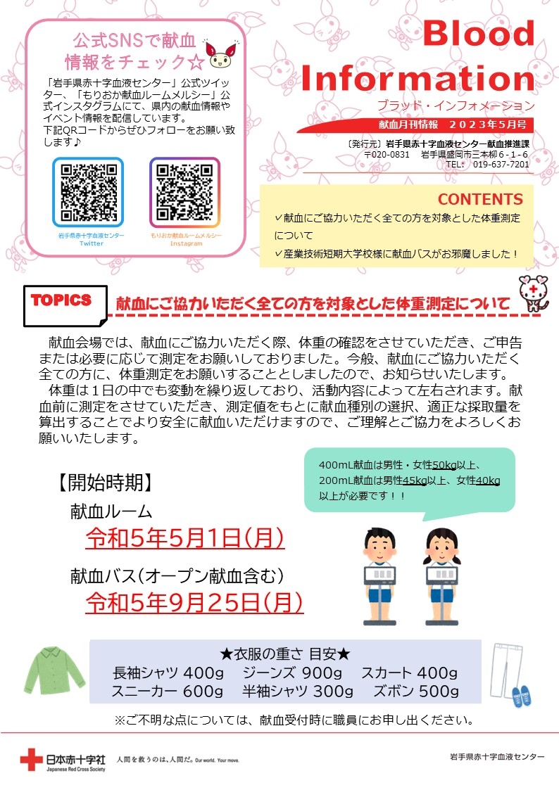 Blood Information 2023年5月号のサムネイル