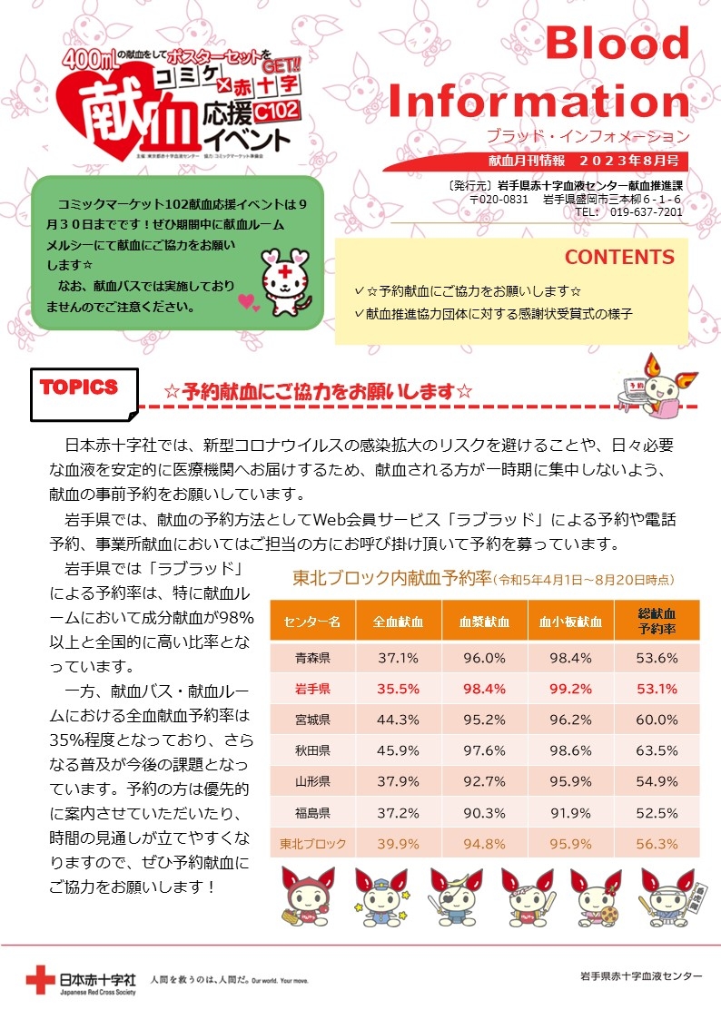 Blood Information 2023年8月号のサムネイル