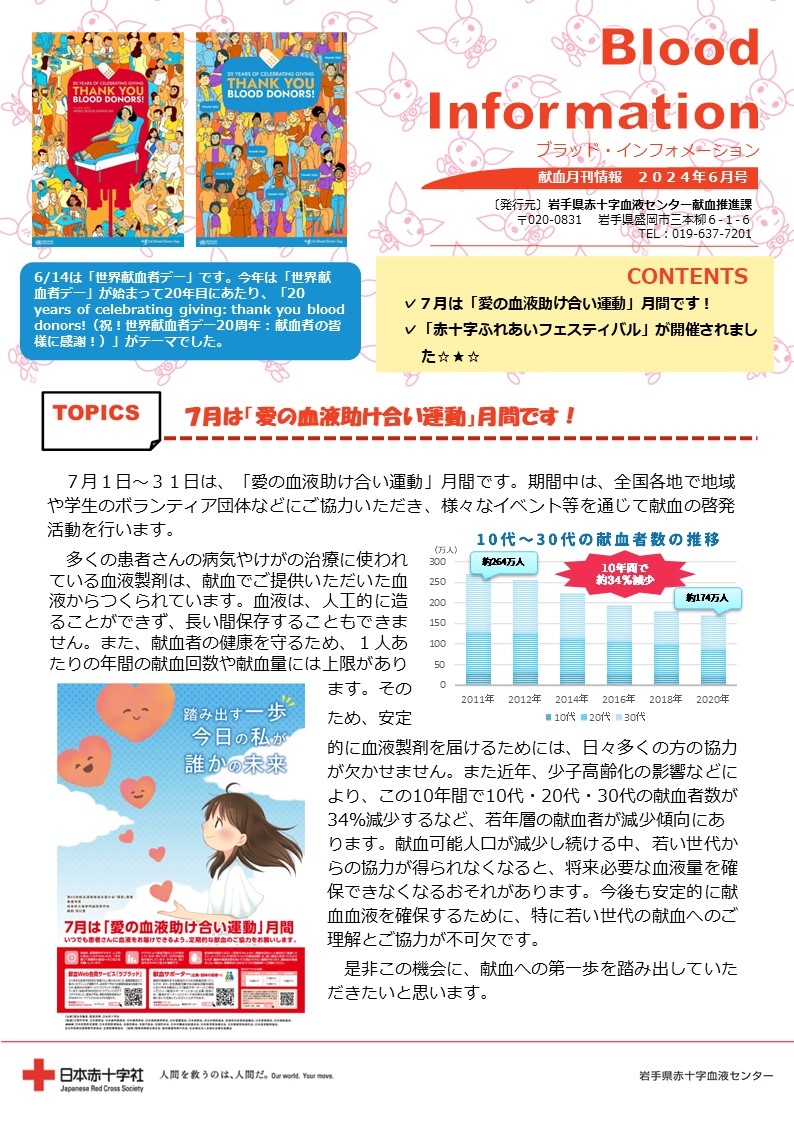 Blood Information 2024年6月号のサムネイル